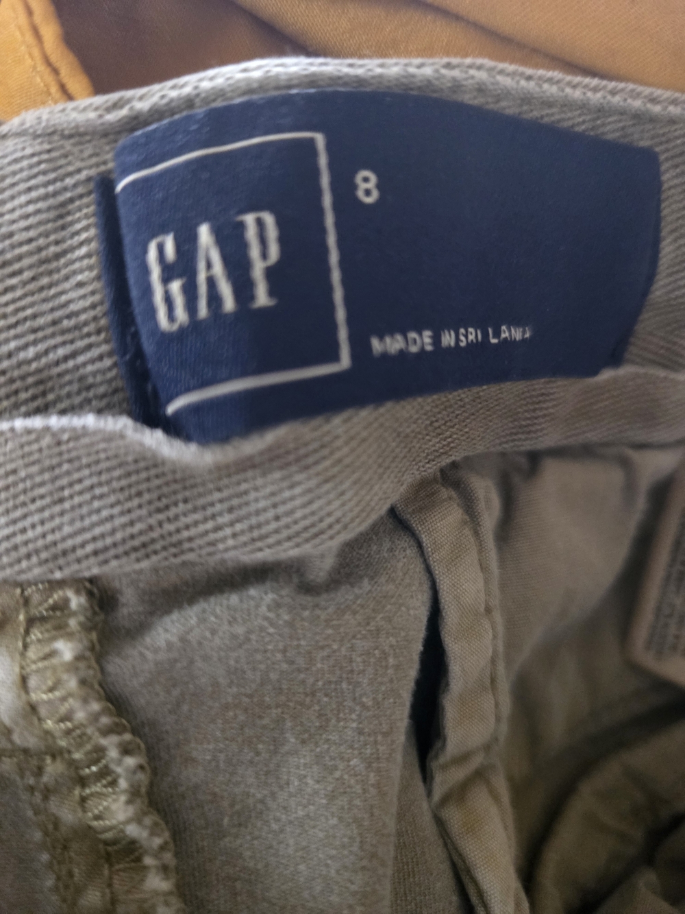 GAP Women's Ankle-Length Cropped Pants - Olive Green & Navy Label